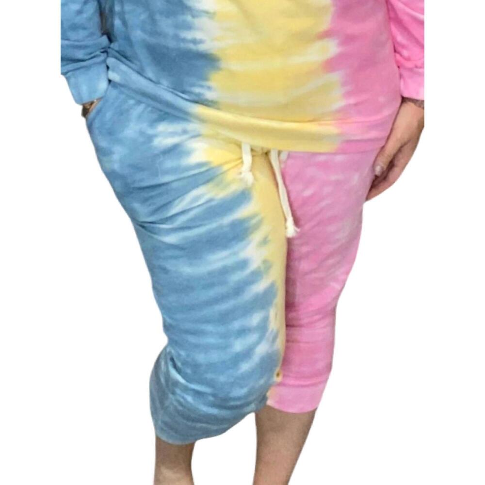 NEW HONEYME tie dye jogger in multi color